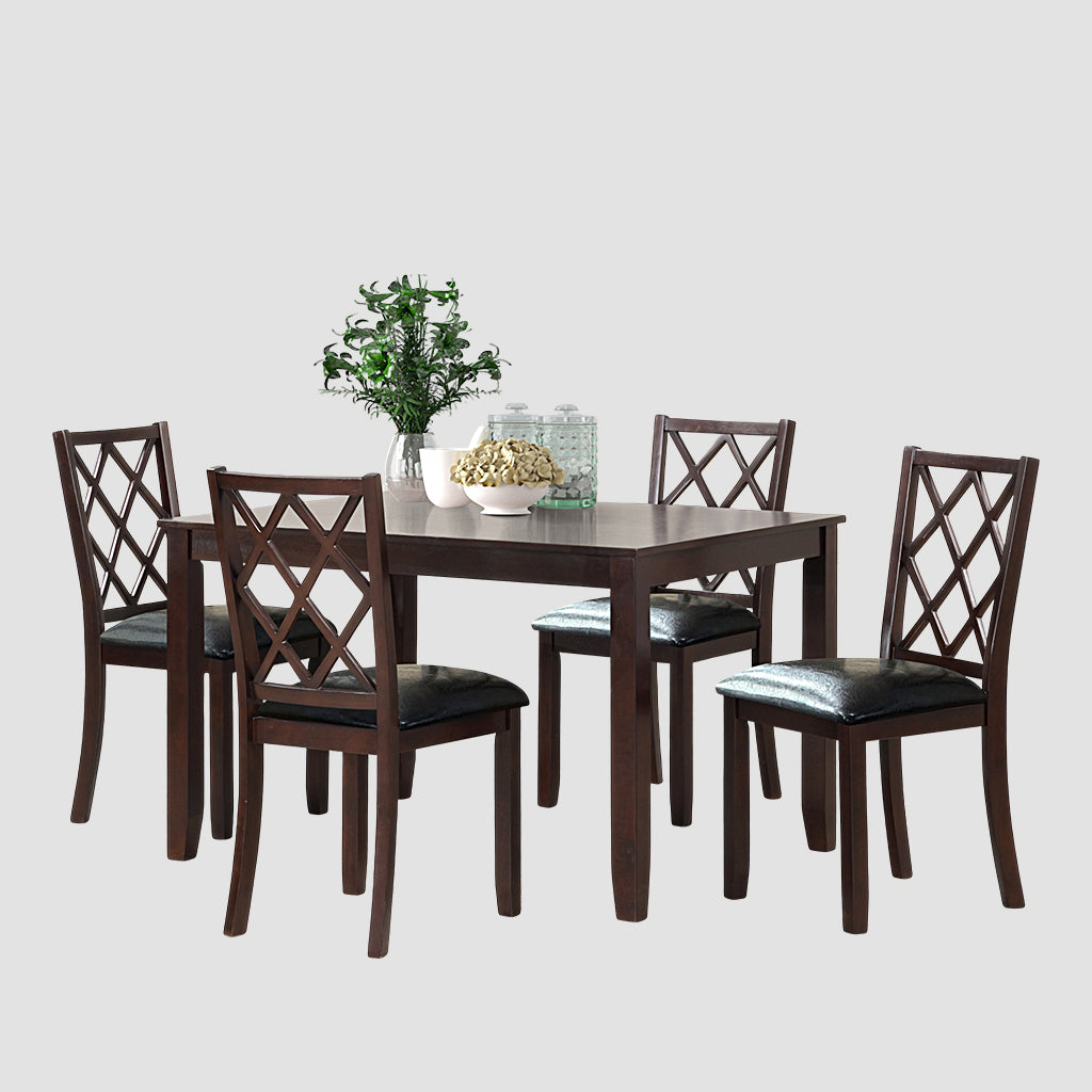 Spencer 5-Piece Small Dining Table Set In Elegant Cherry Finish