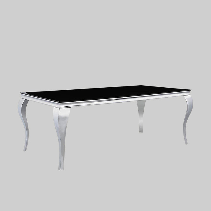 Sprout Stylish Dining Table With Stainless-Steel Frame | Available In Tempered Glass & Marble Top