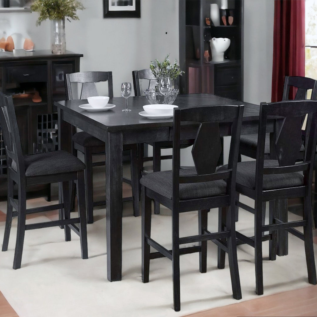 Houston Captivating Grey 7-Piece Dining Set With Pub Height Table