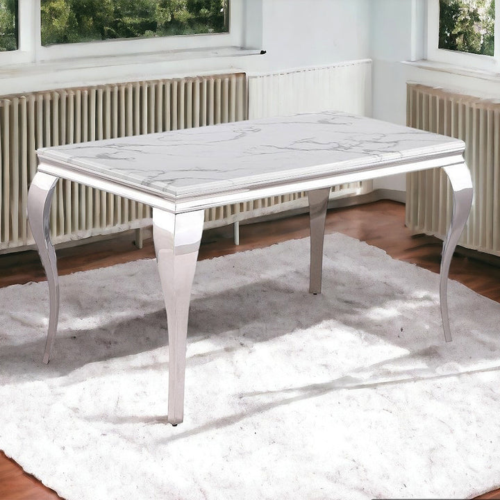 Sprout Stylish Dining Table With Stainless-Steel Frame