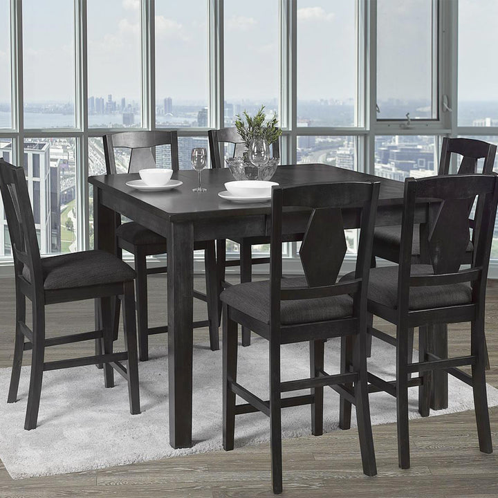 Houston Classic Pub Height Dining Chairs (Set of 2) - Dark Grey