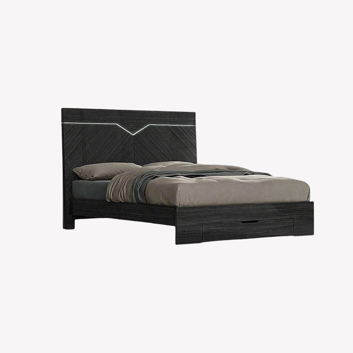 Emilio Chic Platform Bed Frame - Grey Angley