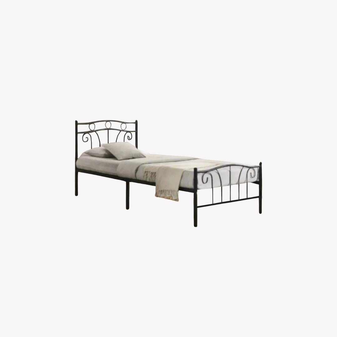 Perseus Metallic Platform Bed Frame - Black