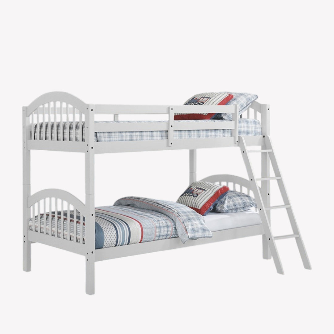 Stacker Convertible Bunk Bed (Single/ Single) In Striking White Finish