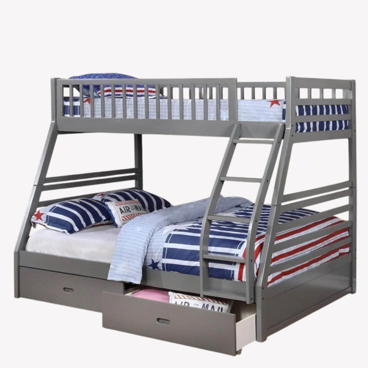 Sonnet Convertible Bunk Bed (Single/ Double) In Grey Finish