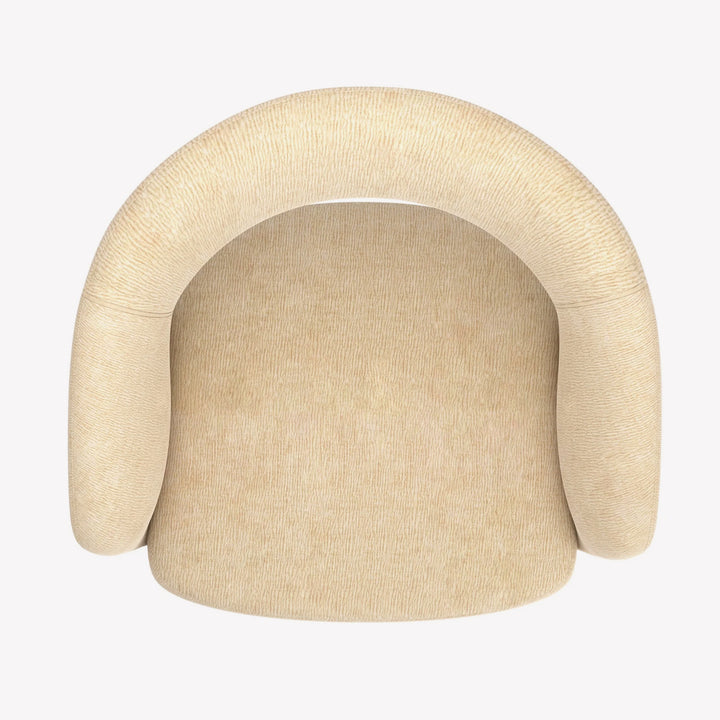 Santo Accent Chair in Beige – Modern 360° Swivel Chair with Plush Chenille Upholstery