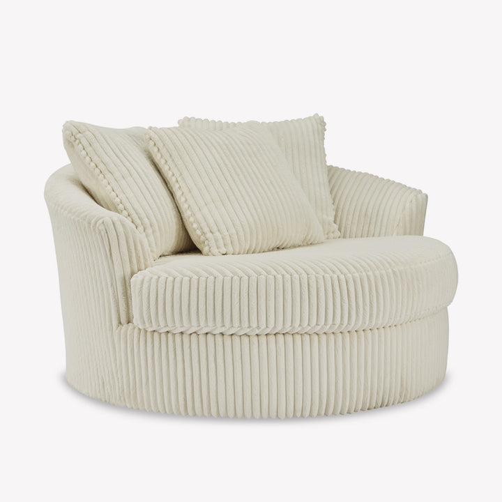 2110421C Lindyn Swivel Accent Chair In Ivory Finish | Signature Design By Ashley