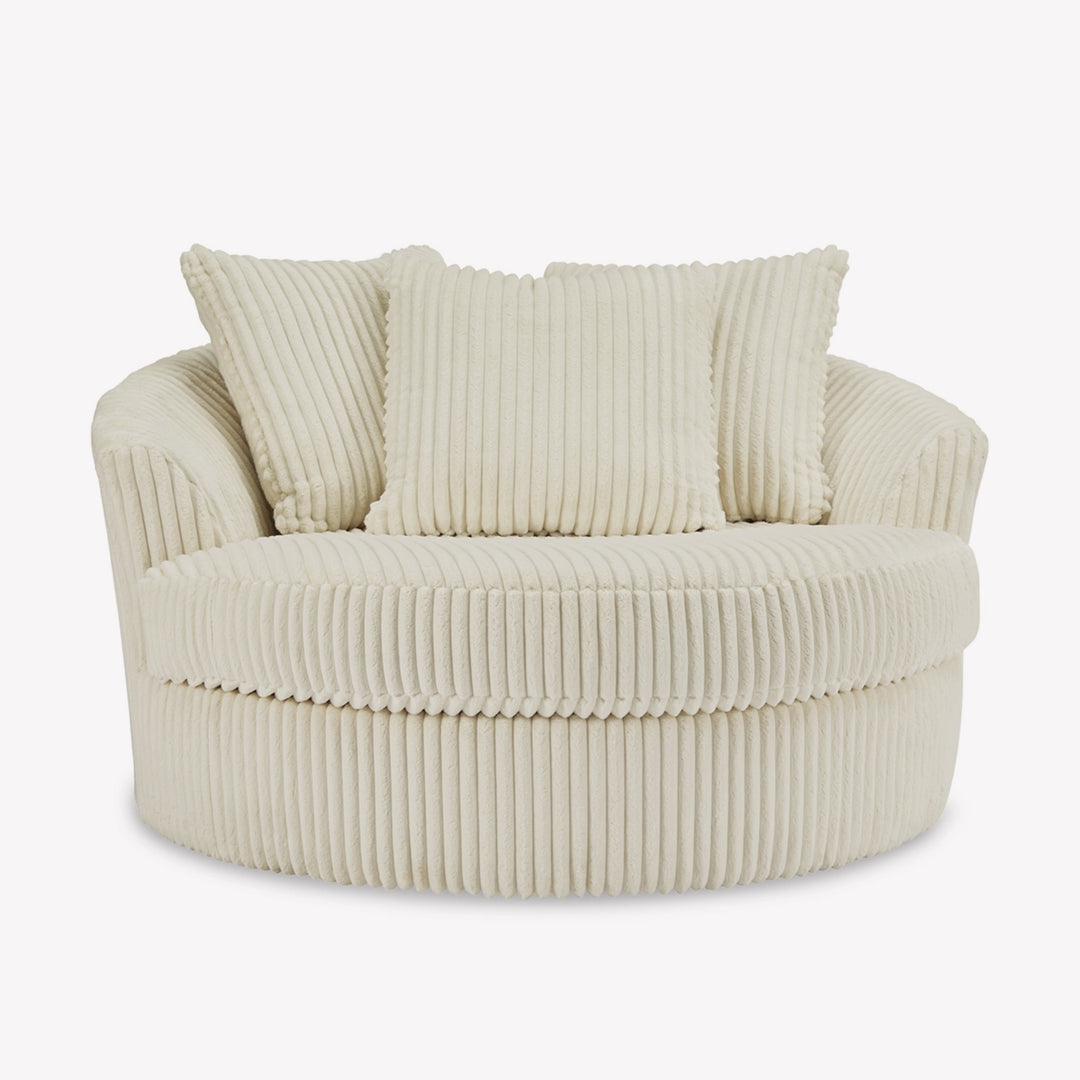 2110421C Lindyn Swivel Accent Chair In Ivory Finish | Signature Design By Ashley