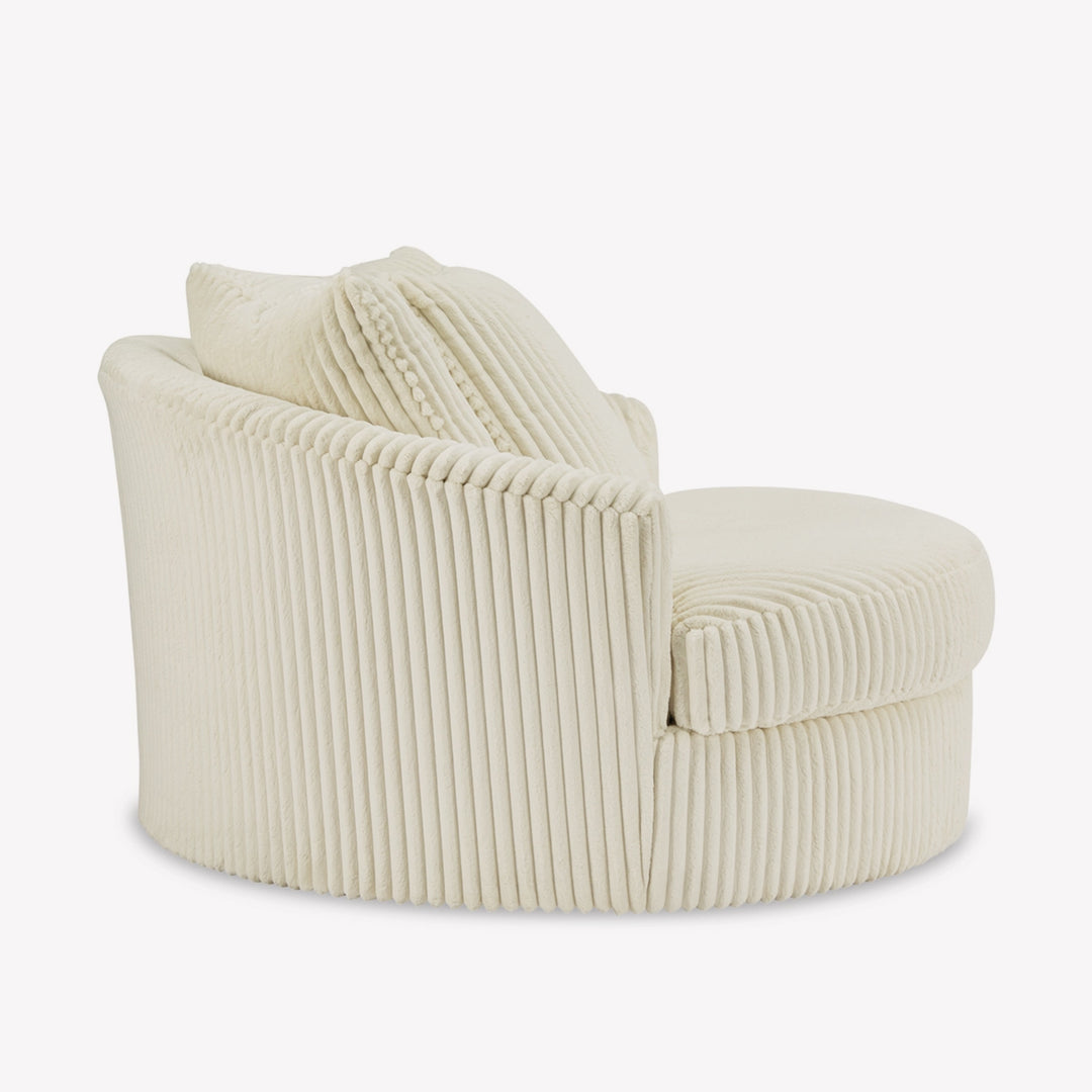 2110421C Lindyn Swivel Accent Chair In Ivory Finish | Signature Design By Ashley