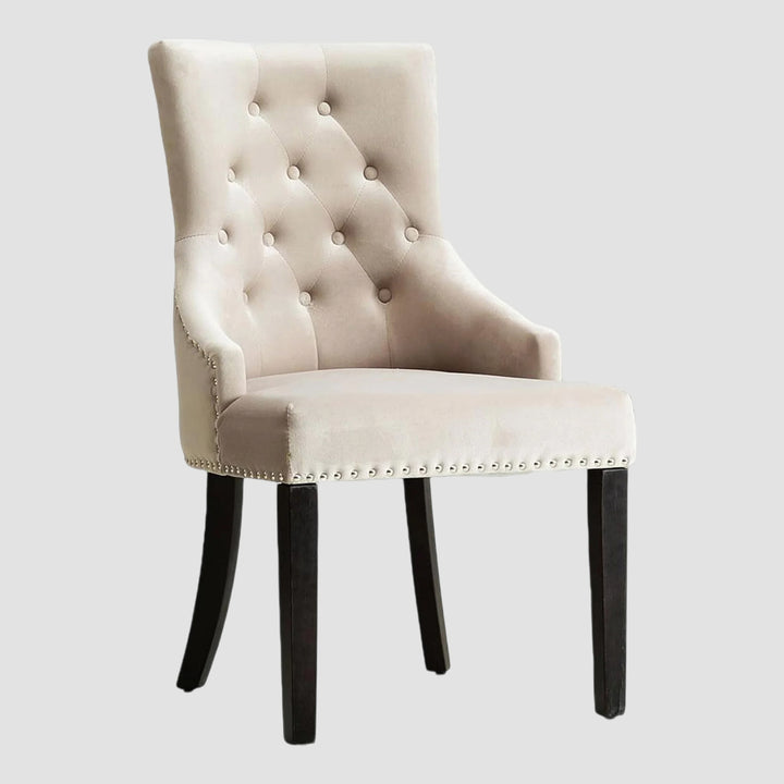 Naomi Graceful Accent Chair (Set of 2) | Available In Beige, Blue & Light Grey Colors