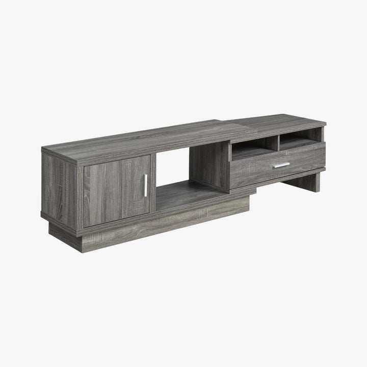 Contemporary Grey Expandable TV Stand for TVs up to 48 Inches