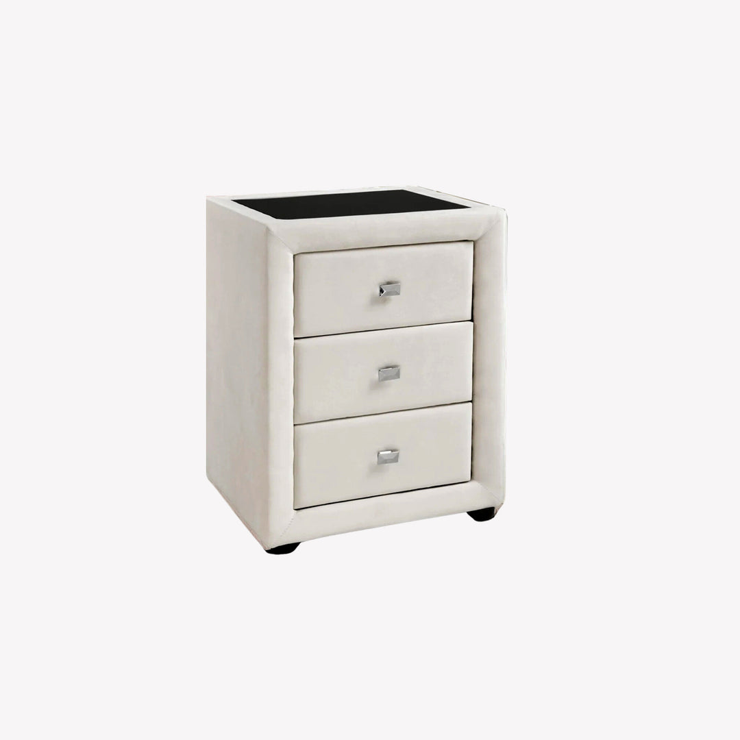 Elegant Axel Night Stand With Gorge Cream Color