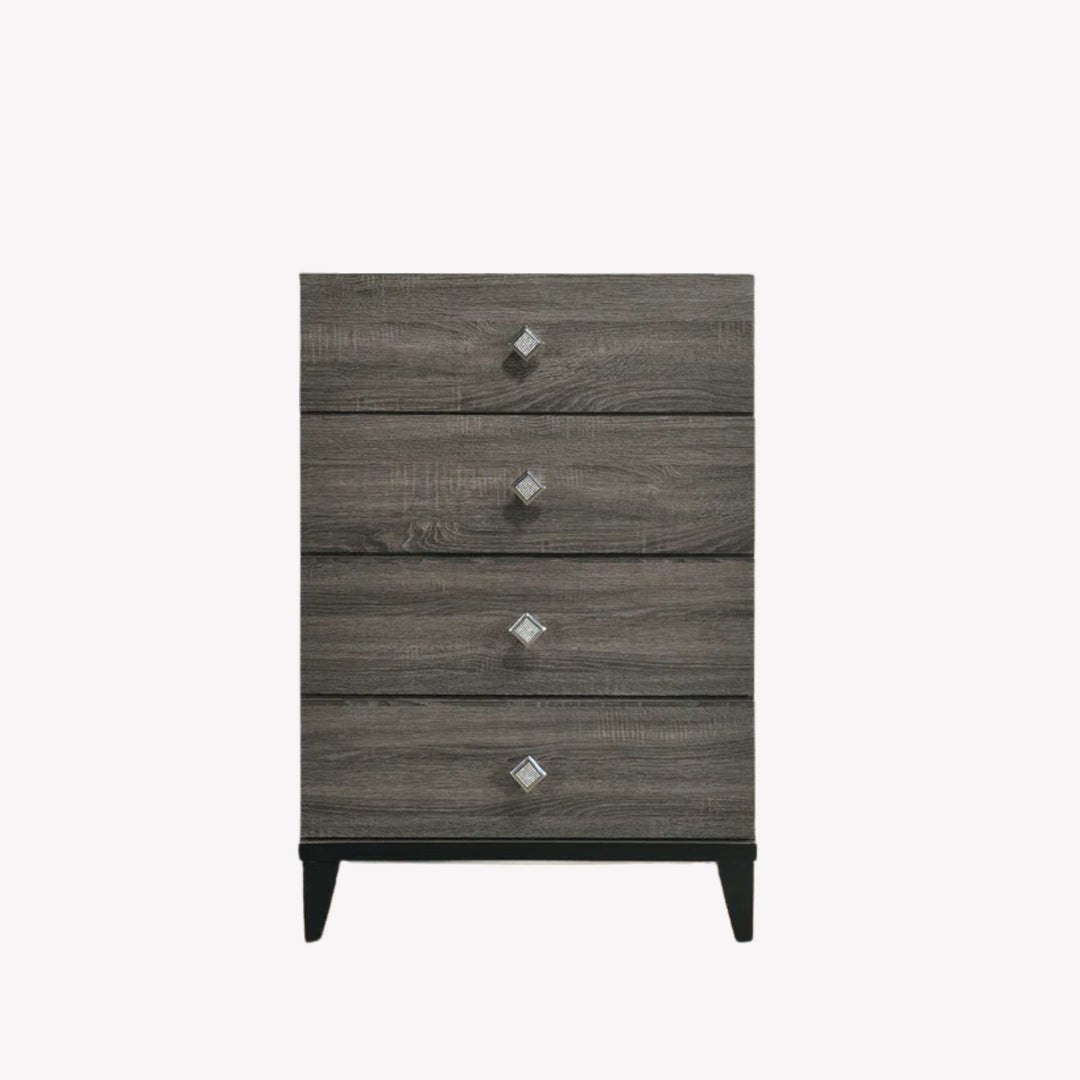 Trit Vertical Chest With 4 Standard-Sized Drawers - Smoke Grey