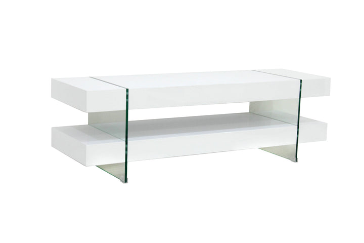 Contemporary White TV Stand - Sleek Entertainment Center