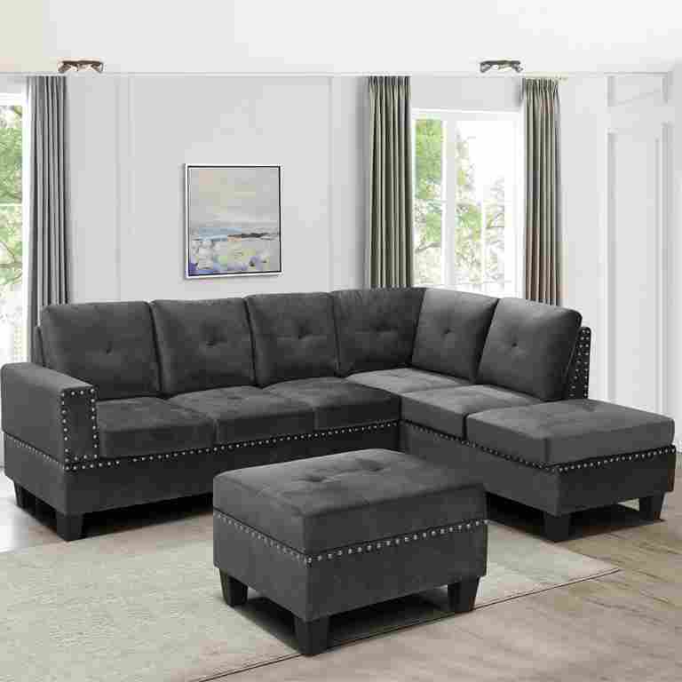 Vincent 3-Piece Sectional Sofa With Ottoman - Modern Elegance for Your Living Space