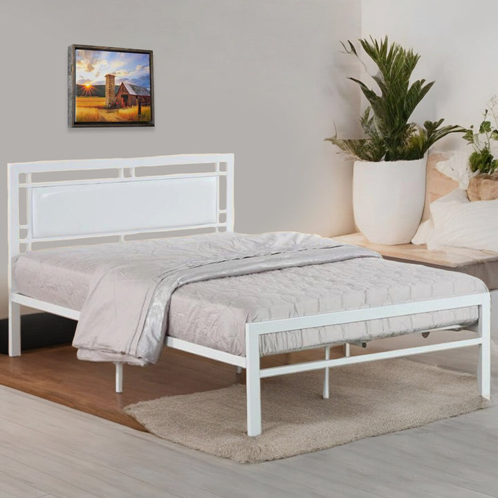 Luminary Platform Bed Frame (Single Size) In Metal - White