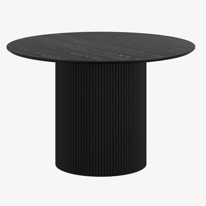 Lennox Round Dining Table in Sleek Black Finish