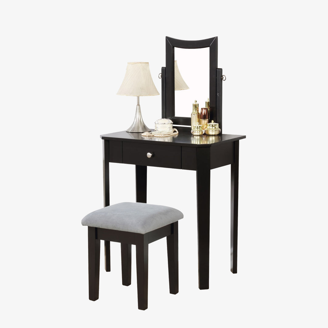 Alice Chic Vanity Set | Complete Bedroom Ensemble in Black Finish